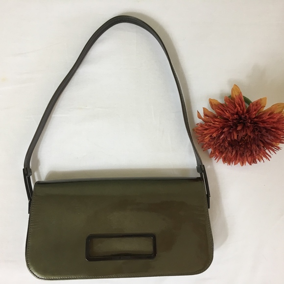 Stuart Weitzman Olive Green and Black Purse - Picture 2 of 5